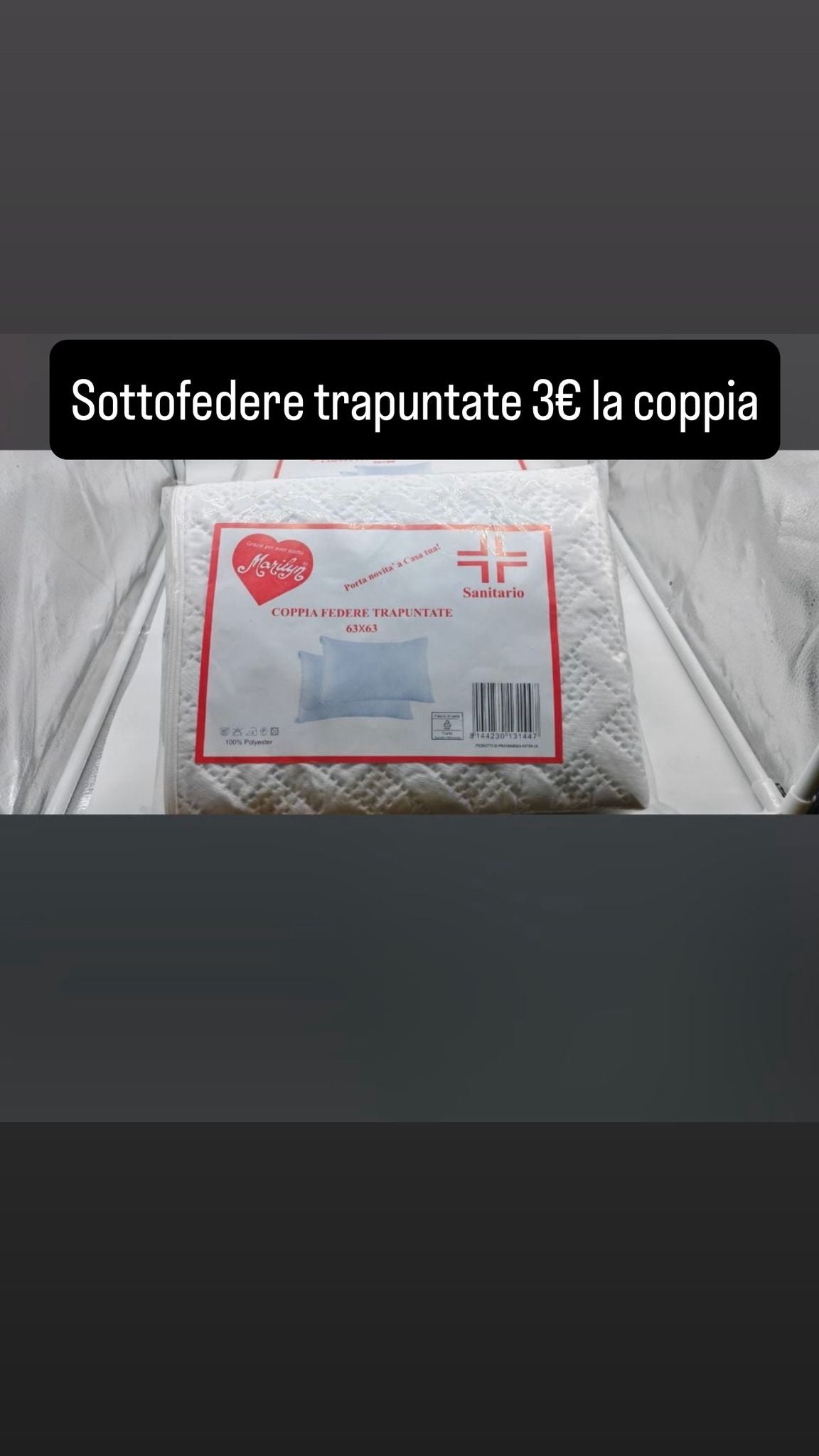 Coppia sottofedera trapuntata