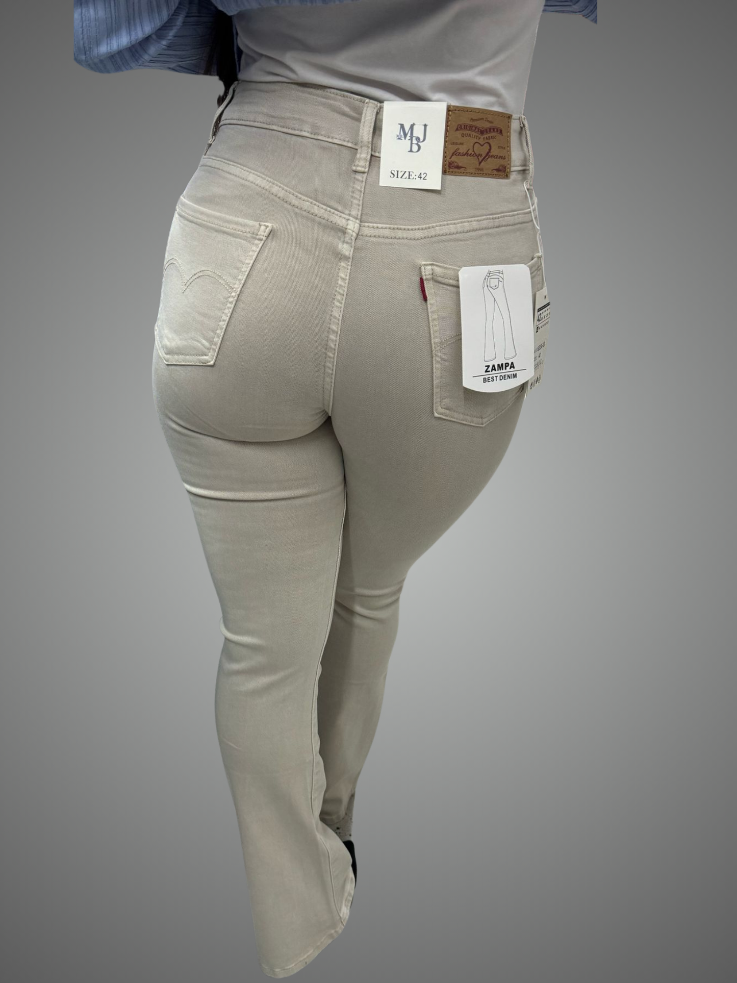 Jeans a Zampa Beige