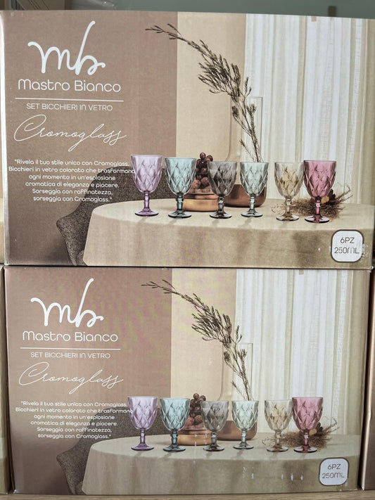 Set 6 Calici in vetro Mastrobianco