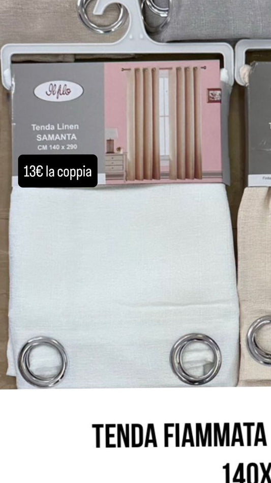 Coppia Tende Fiammata- Samanta 140x280 Due Pannelli