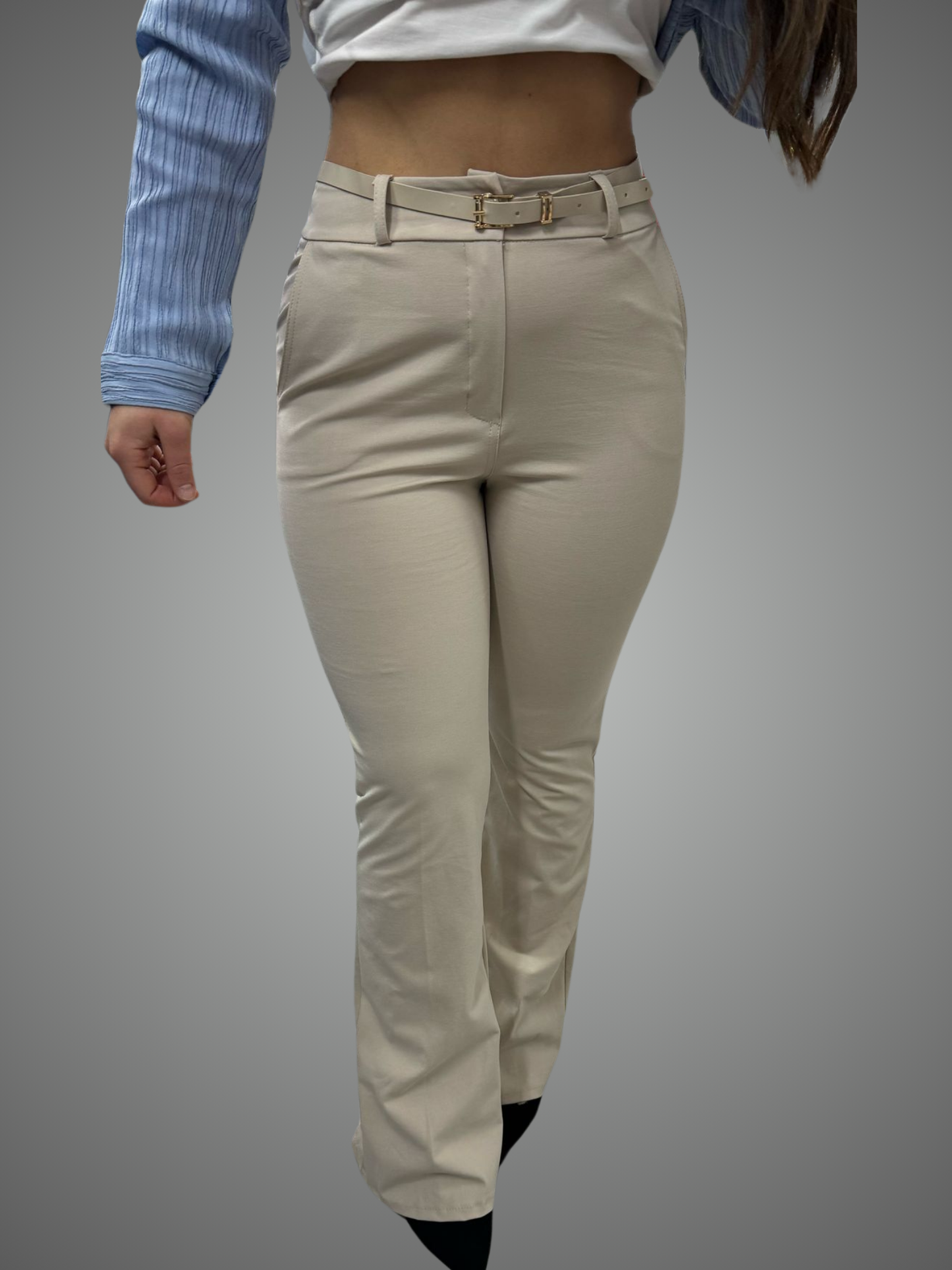 Pantalone a Zampa Tecnico Elasticizzato