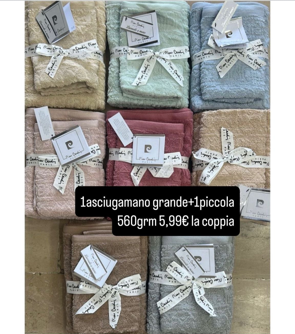 Set asciugamani 1+1 Jacquard tinta unita 550 g/m² – 60x105 cm + 40x60 cm