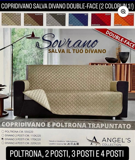 Copridivano/Copripoltrona Double Face- diverse misurazioni