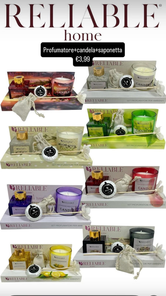 Set profumatore, candela e saponetta-Rellable Home