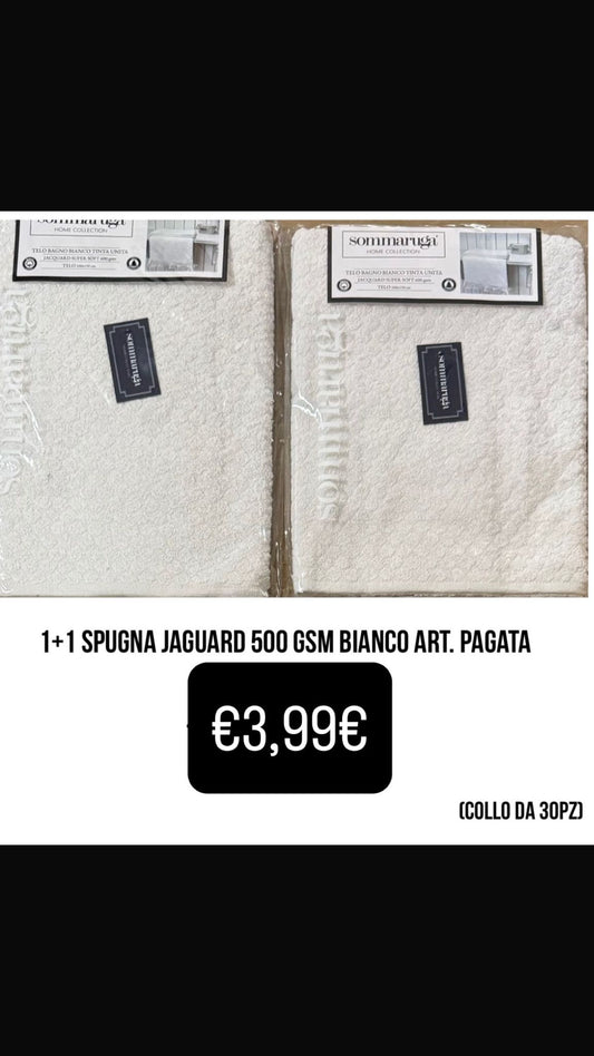 Asciugamano 1+1 Spugna Jaguard 500gsm