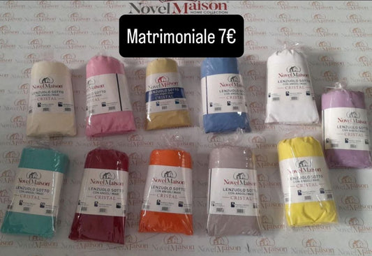 Lenzuola Matrimoniale solo sotto con Angoli Maxi- Linea Cristal